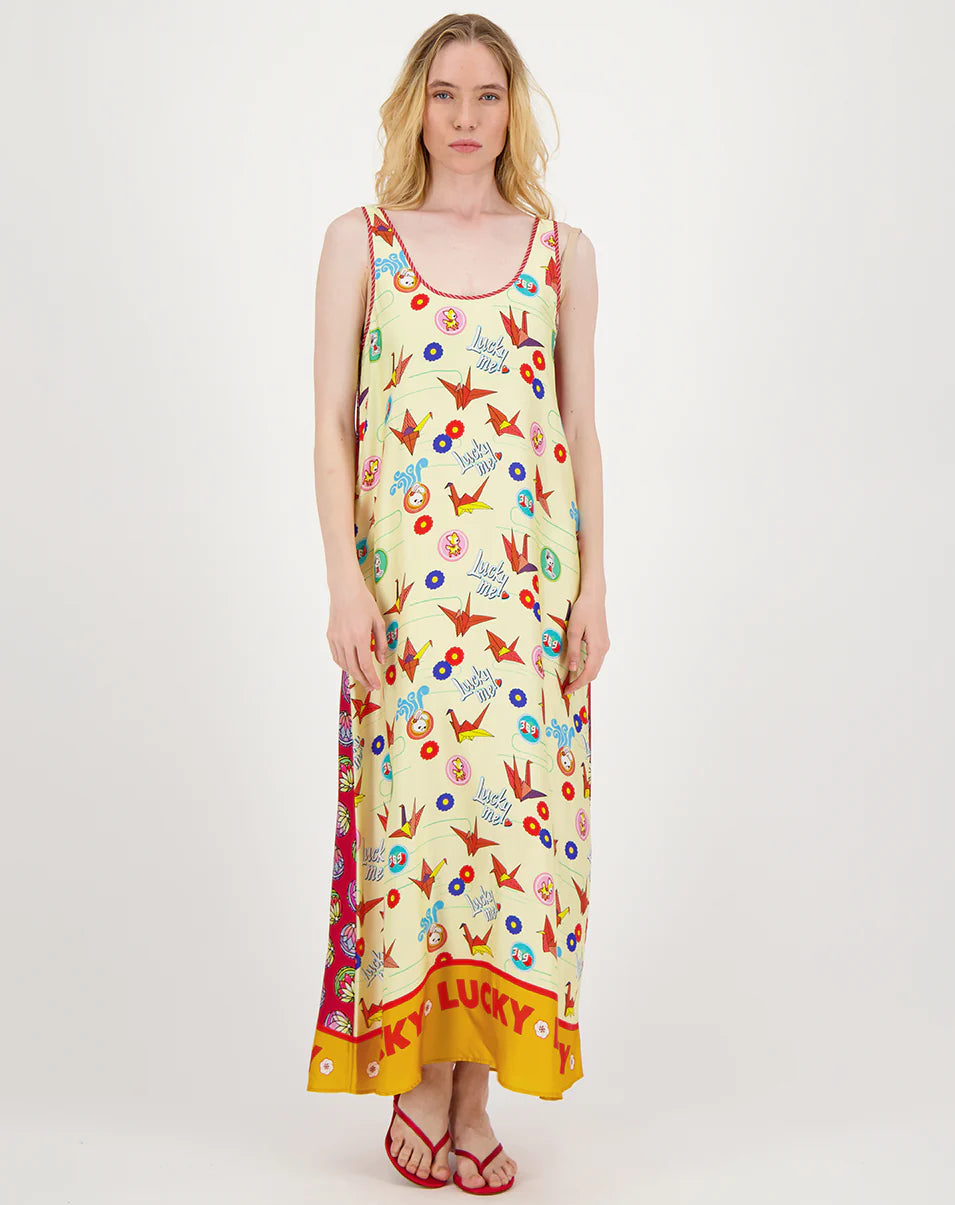 ME369 "Allison Sleeveless Dress Summer" (Pura Vida/Lucky Me)
