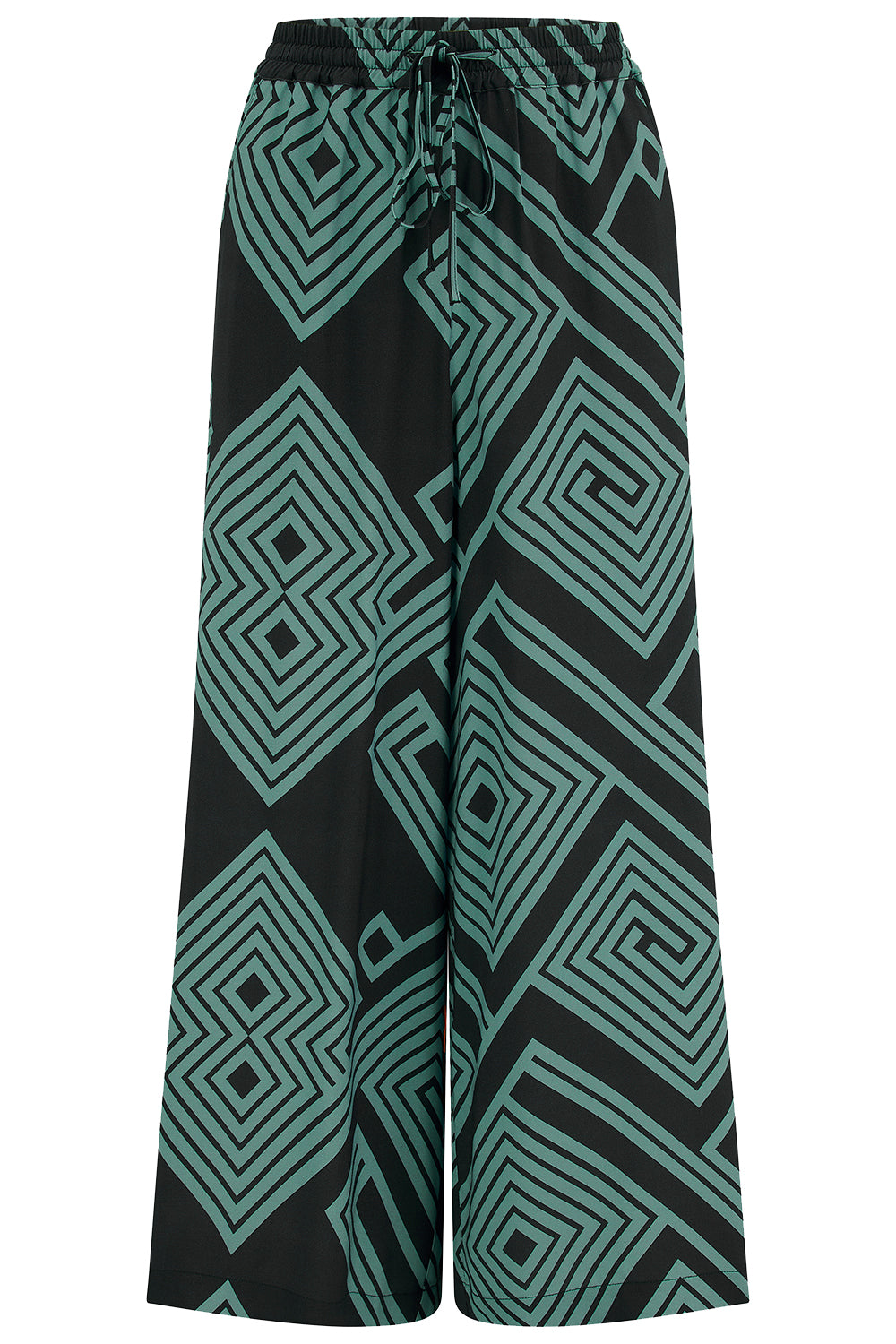 SUGARHILL "Ameera Cropped Trouser" (Green & Black)