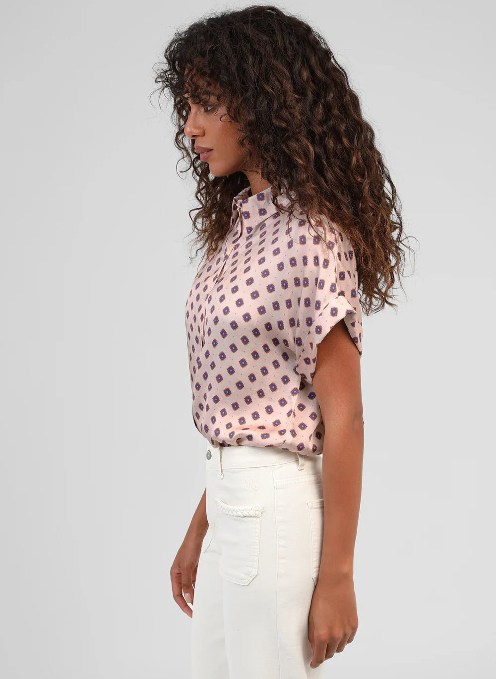 AN'GE "Kacilia Blouse" ( Lisanda Ecru) - ClobR