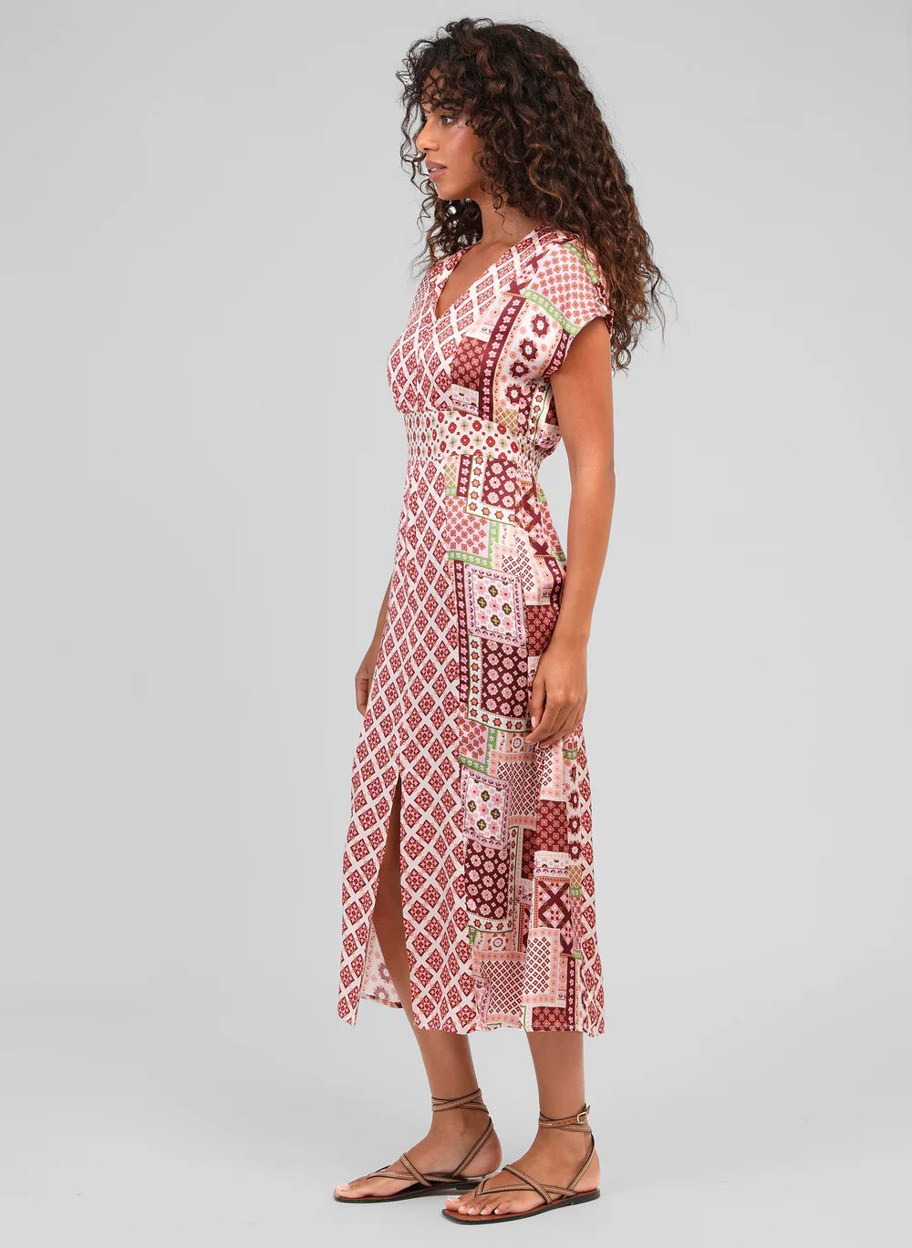 AN'GE "Mirage Dress" (Patchila Bordeaux) - ClobR