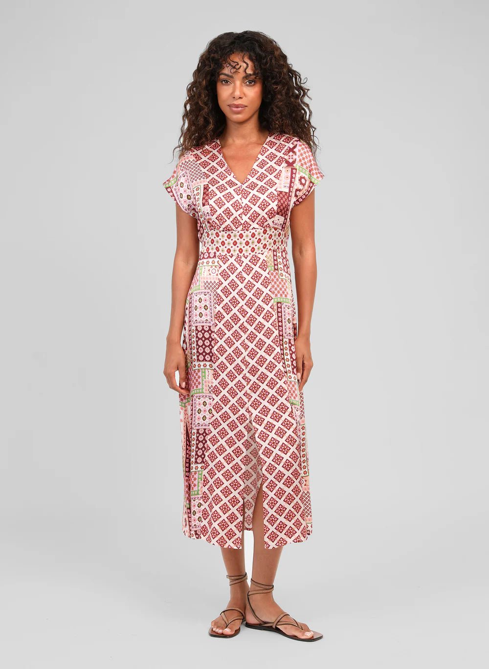AN'GE "Mirage Dress" (Patchila Bordeaux) - ClobR