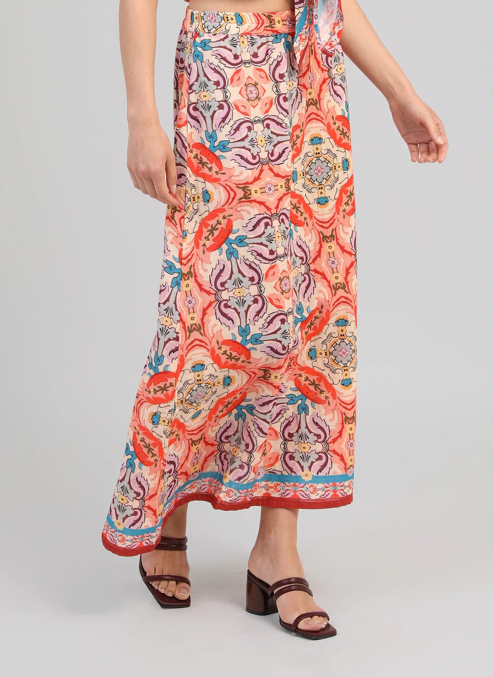 AN'GE "Rithana Skirt" (Folka Corail) - ClobR
