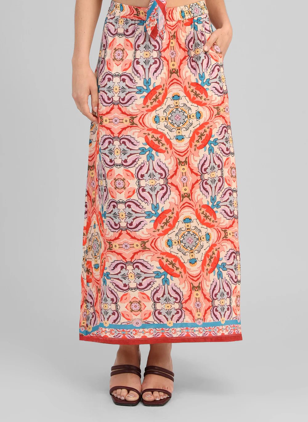 AN'GE "Rithana Skirt" (Folka Corail) - ClobR