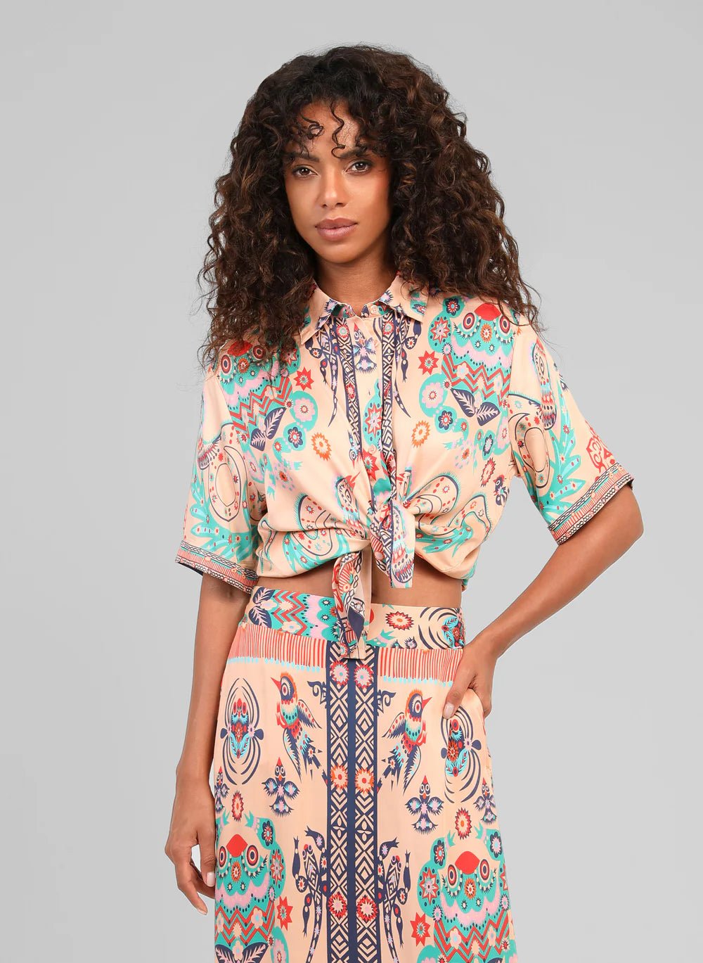 AN'GE "Shanola Shirt" (Samila Ecru) - ClobR