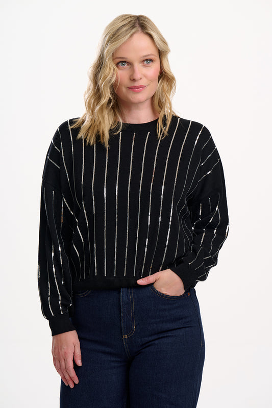 SUGARHILL "Anjali Sequin Jumper" (Black)