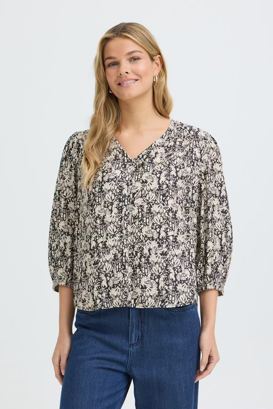 FRANSA "FRAriana Blouse 19" (Floral Paisley Salute)