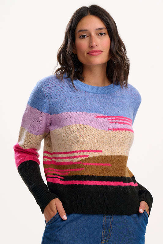 SUGARHILL "Asher Jumper" (Multi Abstract Landscape)