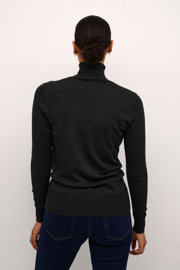 KAFFE "Astrid Roll Neck Knit" (Dark Grey/Grey Melange)