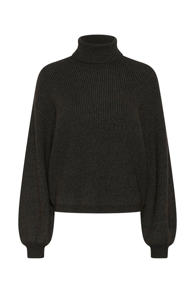 KAFFE "KABarbara Rollneck Pullover" (Dark Grey Melange)