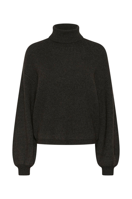 KAFFE "KABarbara Rollneck Pullover" (Dark Grey Melange)