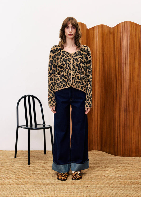 FRNCH "Begonia Cardigan" (Leopard)