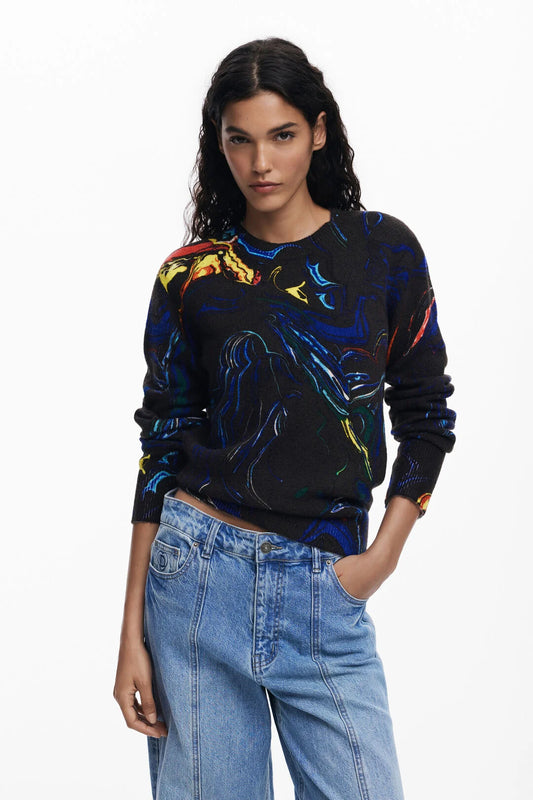 DESIGUAL "Butterfly Lacroix Jumper" (Black)