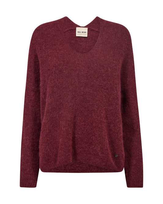 MOS MOSH "MMThora V Neck (Cabernet)
