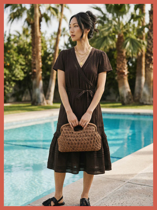 NOOKI "Charleston Framed Grab Bag" (Khaki)
