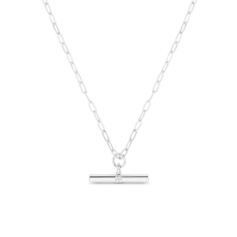 The Chunky T-Bar Mid Length Necklace from ORELIA is a new take on one of our best selling styles. Its mid-length design offers the perfect balance of sophistication and impact, making it ideal for layering or wearing alone.