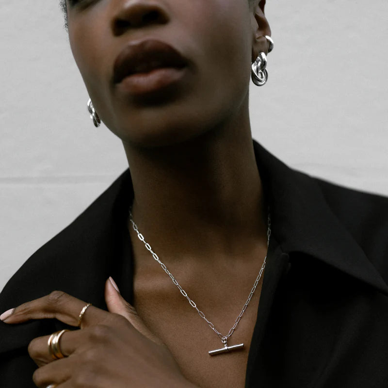 ORELIA "Chunky T Bar Mid Length" (Silver)