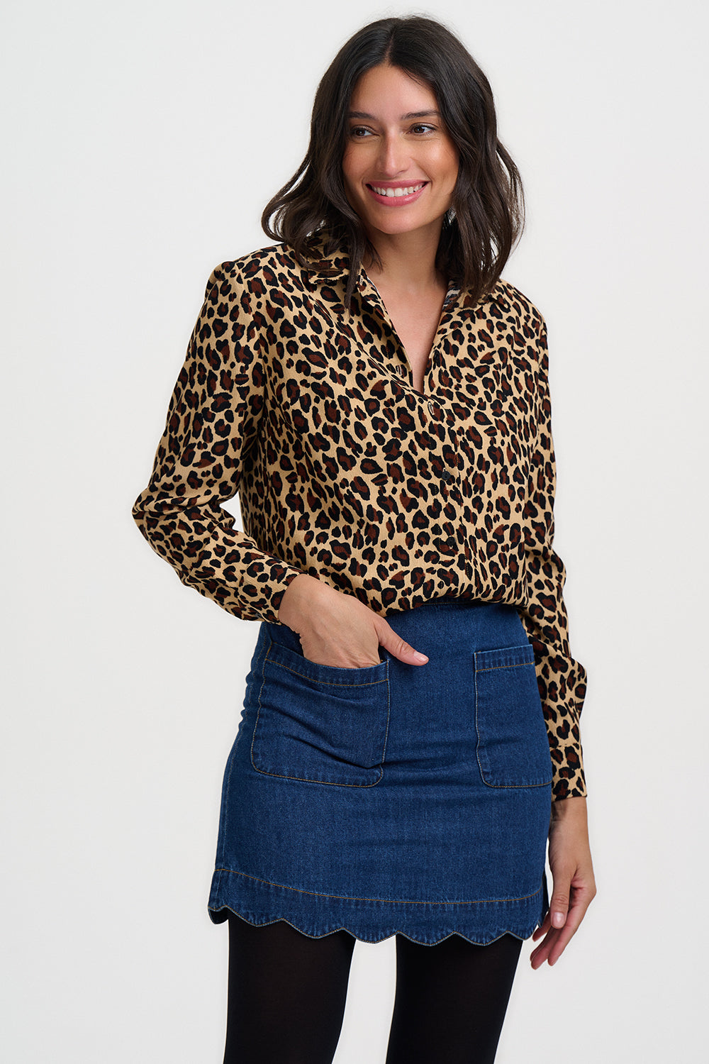 SUGARHILL "Cicely Shirt" ( Leopard Cord)
