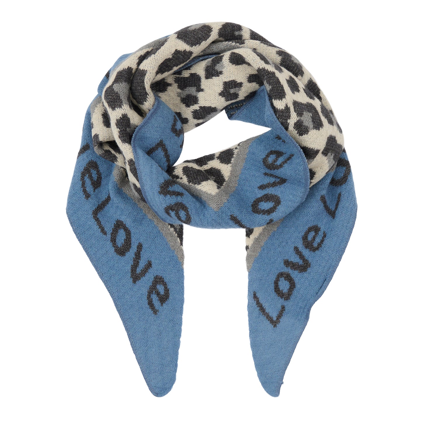 MARTA DU CHATEAU "Clio Scarf" (Khaki/Olive/Blue)