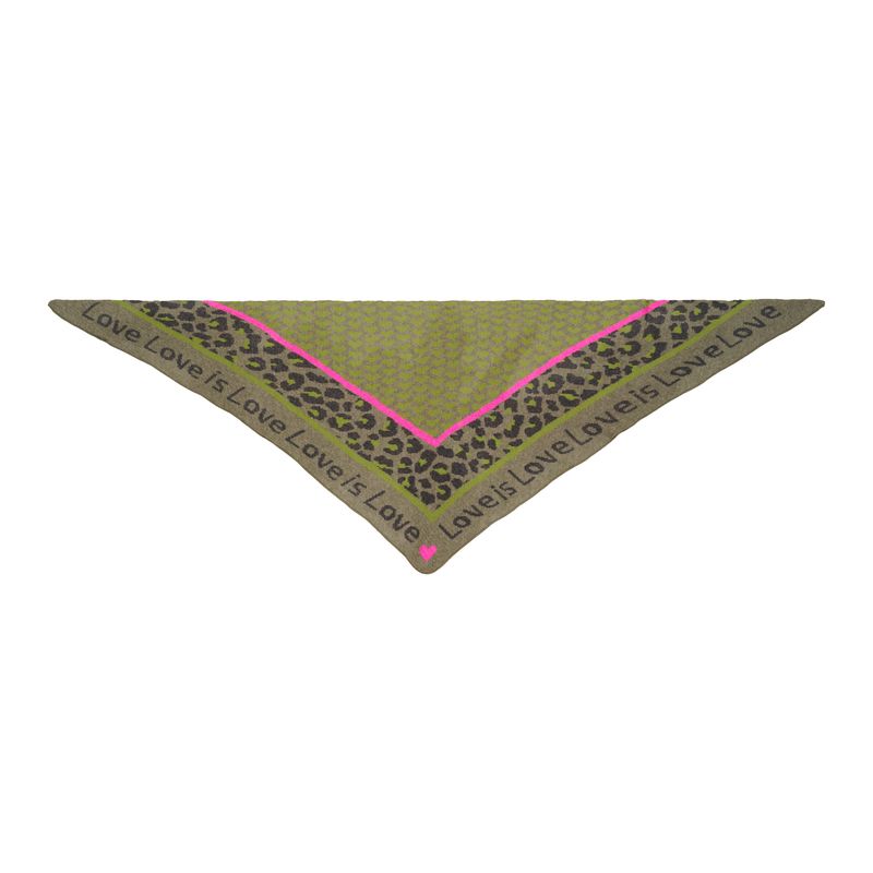 MARTA DU CHATEAU "Clio Scarf" (Khaki/Olive/Blue)