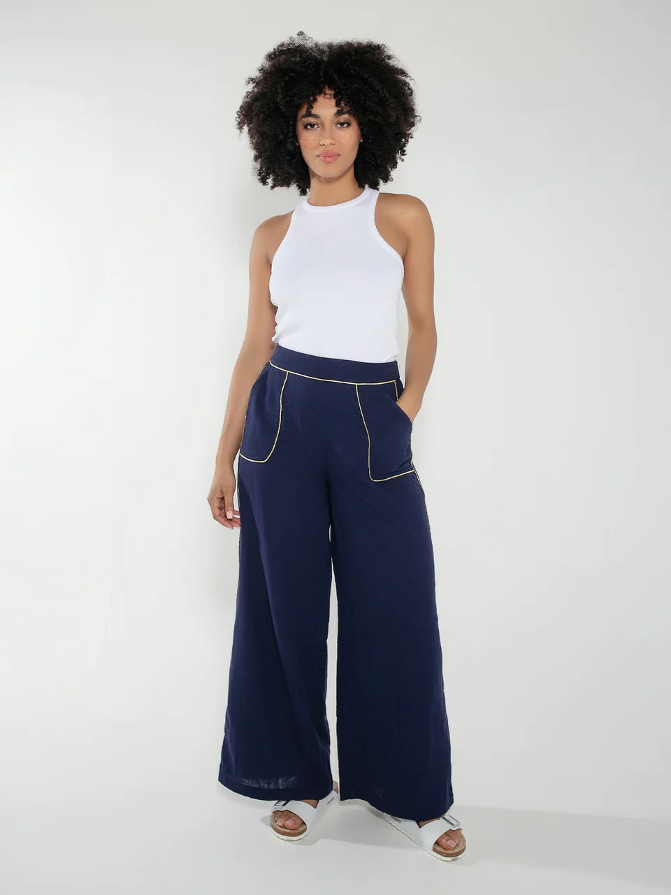 NOOKI 'Clipper' Trouser (Navy/Olive)