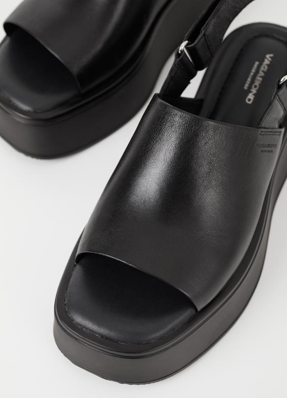 Courtney black chunky slingback leather sandal by Vagabond Shoemakers