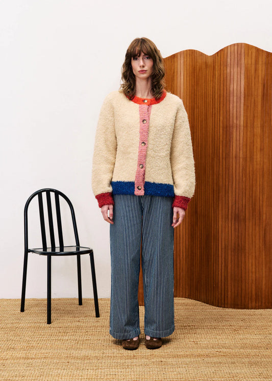 FRNCH "Cyclamen Cardigan " (Creme)