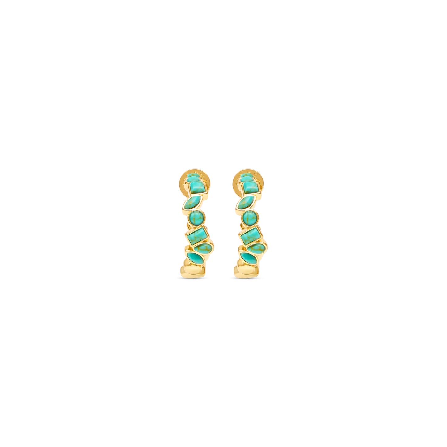 TALIS CHAINS "Deconstructed Hoops" (Turquoise)