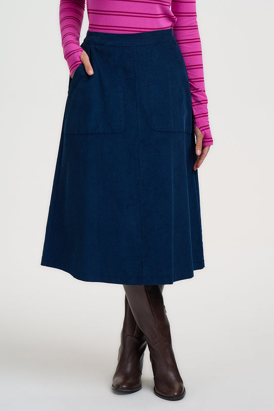 SUGARHILL "Deirdre Cord Skirt" (Teal)
