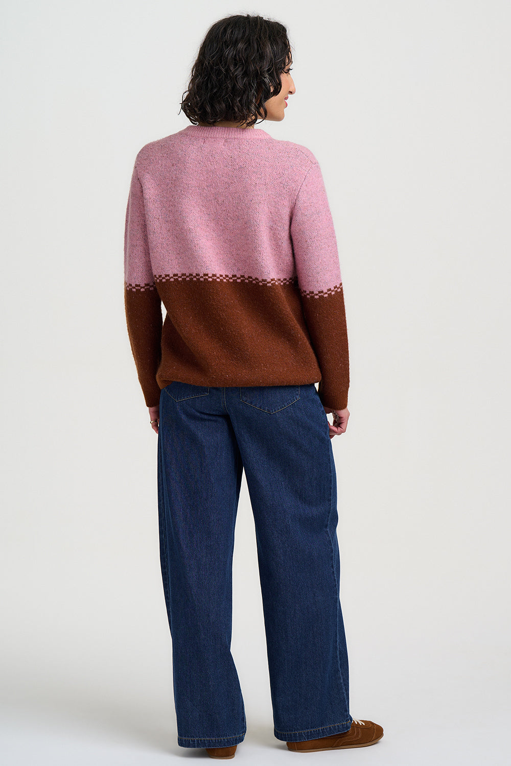 SUGARHILL "Devin Jumper" (Pink/Brown Folk Horses)