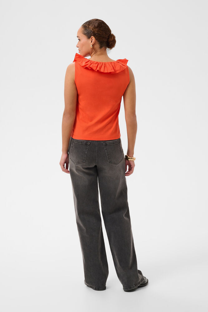 KAFFE "KADidde Flounce Top" (Tigerlily)
