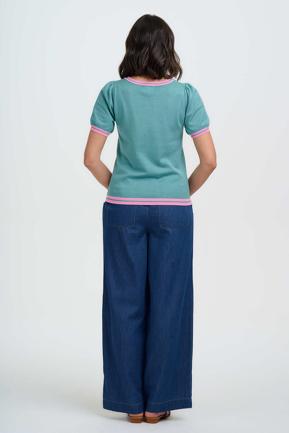 SUGARHILL "Dominique Knit Top" (Green)