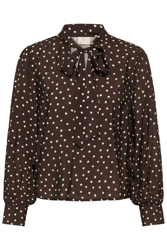 KAFFE "KADotte Blouse" (Coffee Bean)