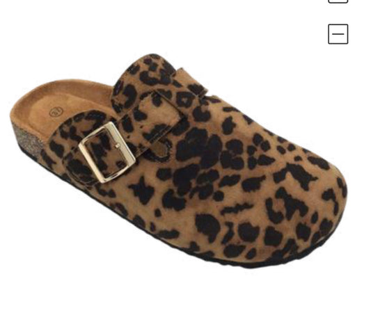 This great slip on Birkenstock type sandal from MARTA DU CHATEAU is a winner for this time of year. A simple slip on clog style in PU with a cork style foot bed. A single buckle on the front allows adjustment for comfort. Fits true to size.
