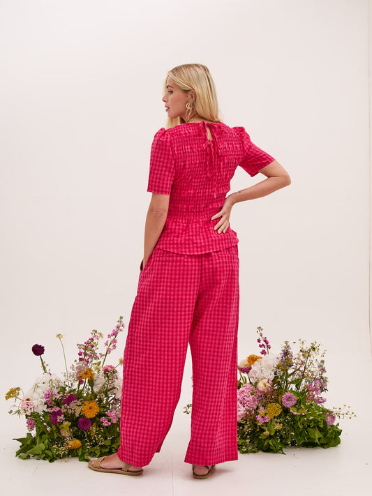 FIKA "Marina Smock Top" (Pink) - ClobR
