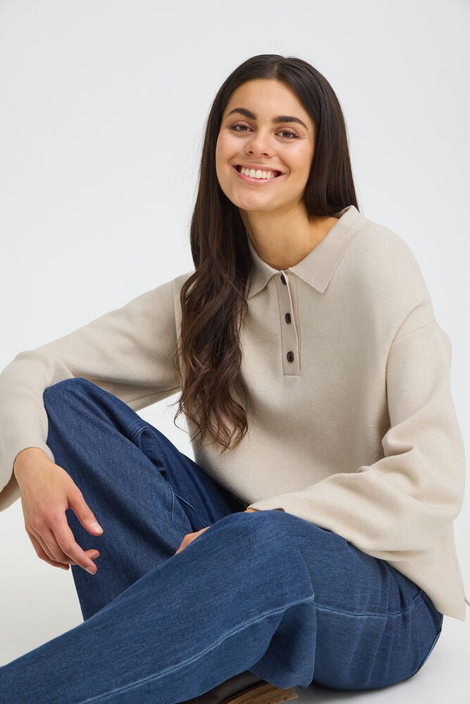 FRANSA "FRVioleta Jumper 1"(Oatmeal Melange) - ClobR
