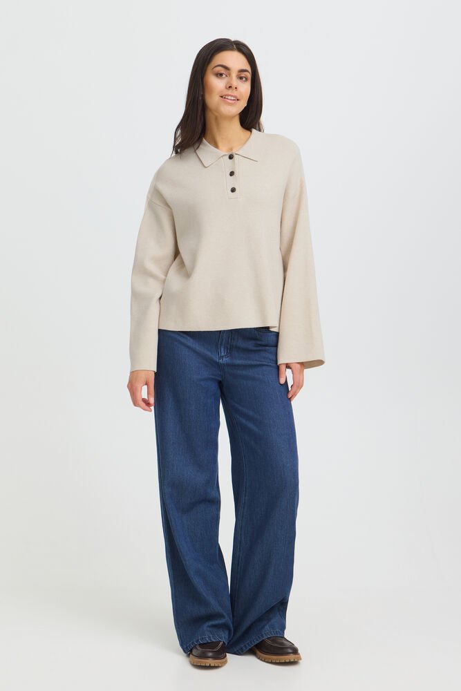 FRANSA "FRVioleta Jumper 1"(Oatmeal Melange) - ClobR