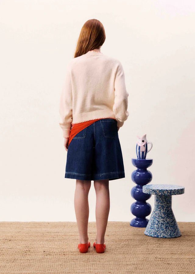 FRNCH "Mara Cardigan" (Creme) - ClobR
