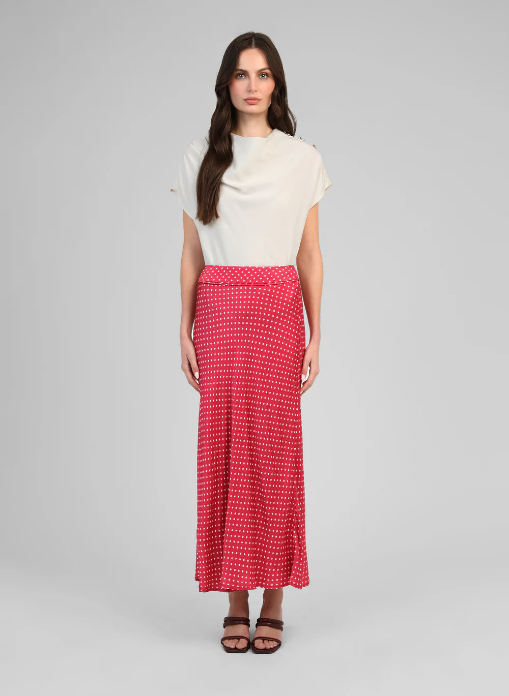 AN'GE "Galice Skirt" (Doriva Framboise)