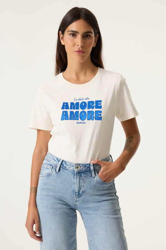 GARCIA "T Shirt O260005" (Ecru) - ClobR