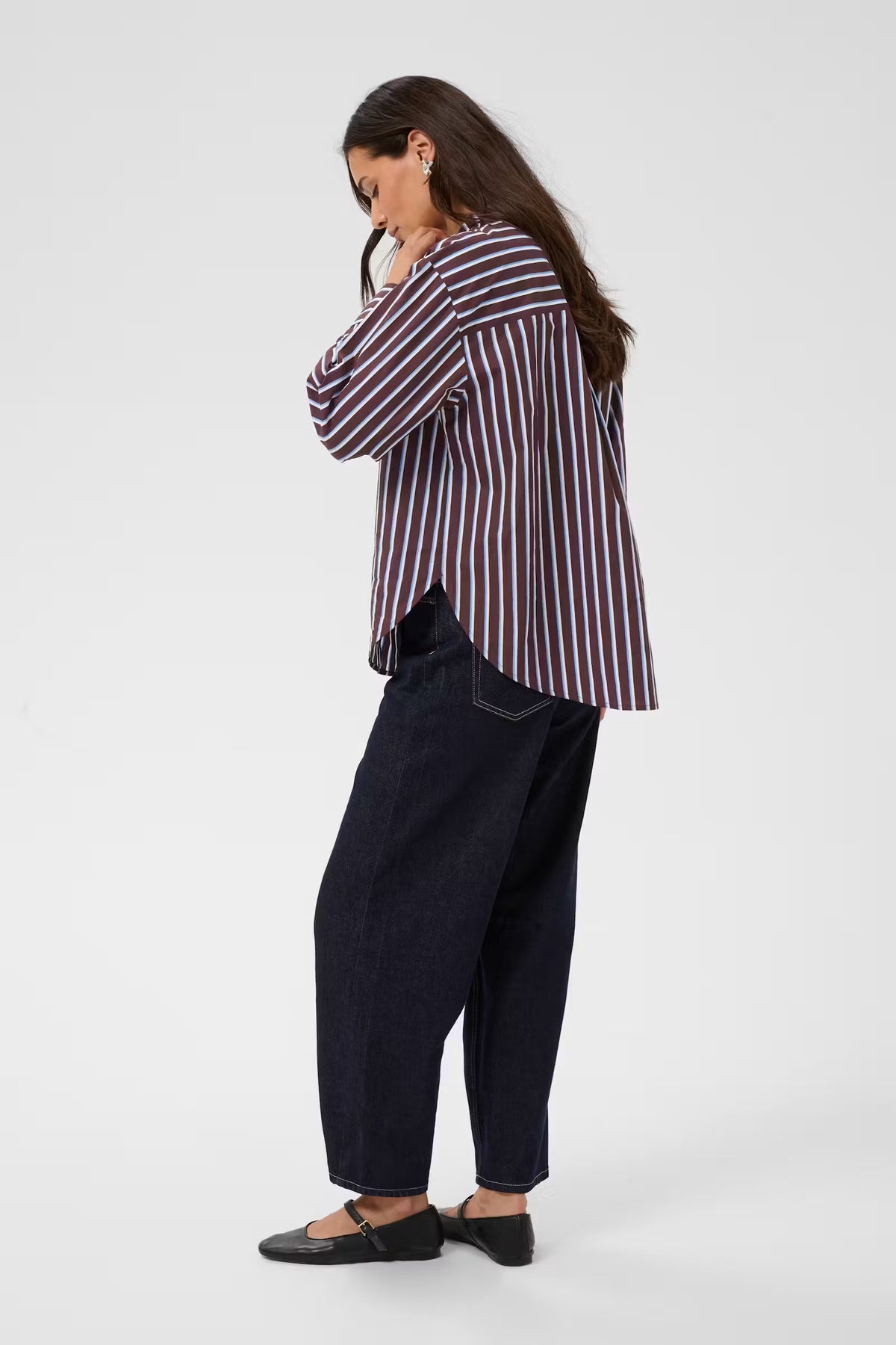 KAFFE "KAGavina Shirt"(Fudge/Chalk)