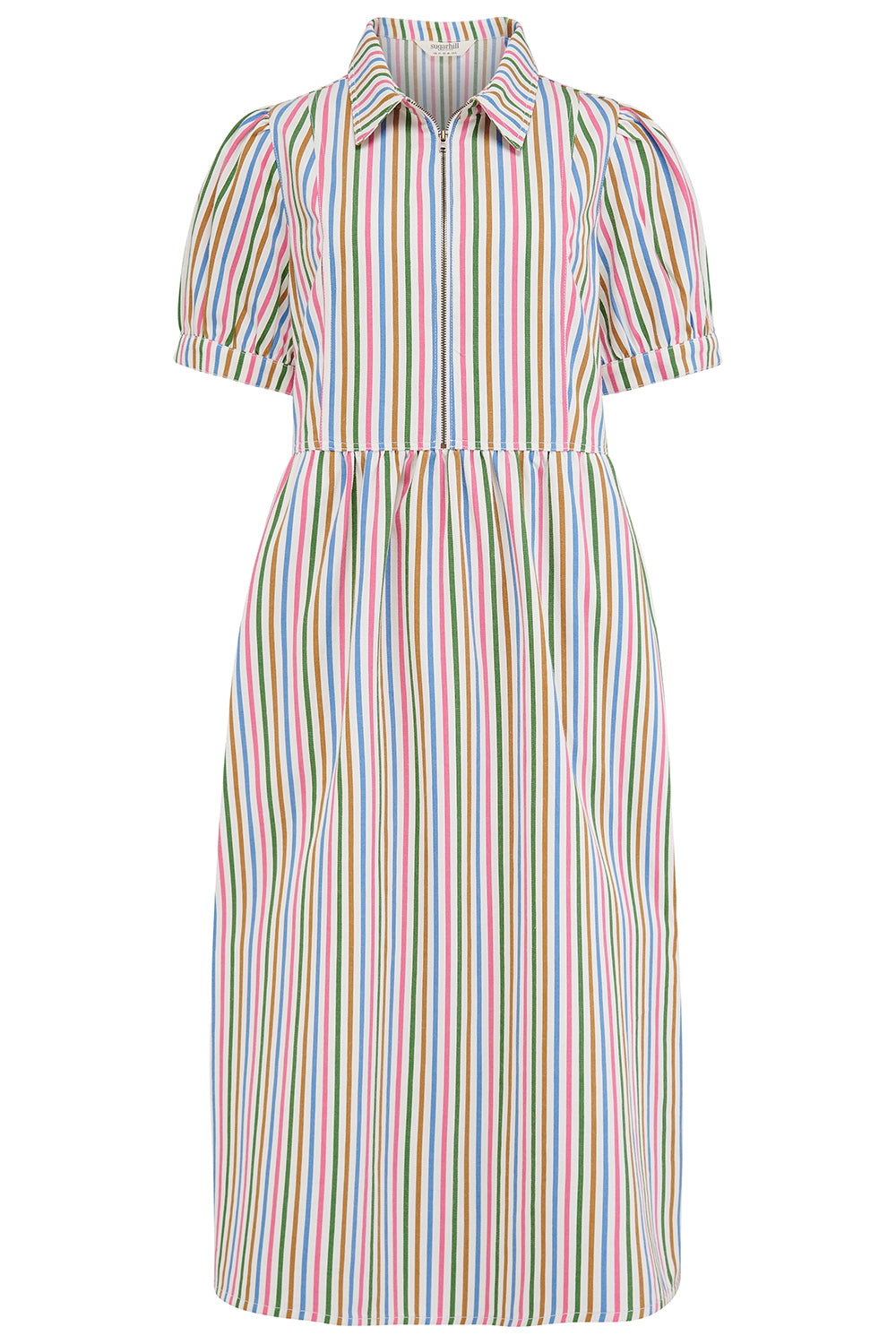 SUGARHILL " Gillian Midi Smock Dress" (Multi)