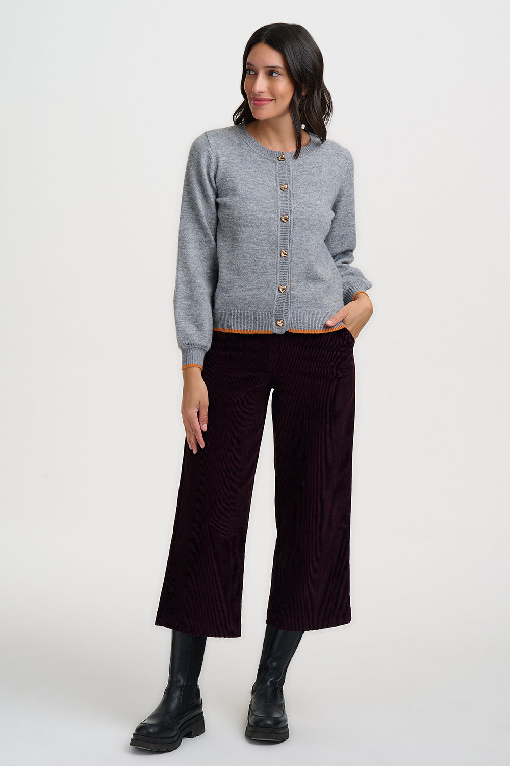 SUGARHILL "Glinda Cardigan" (Grey Melange)