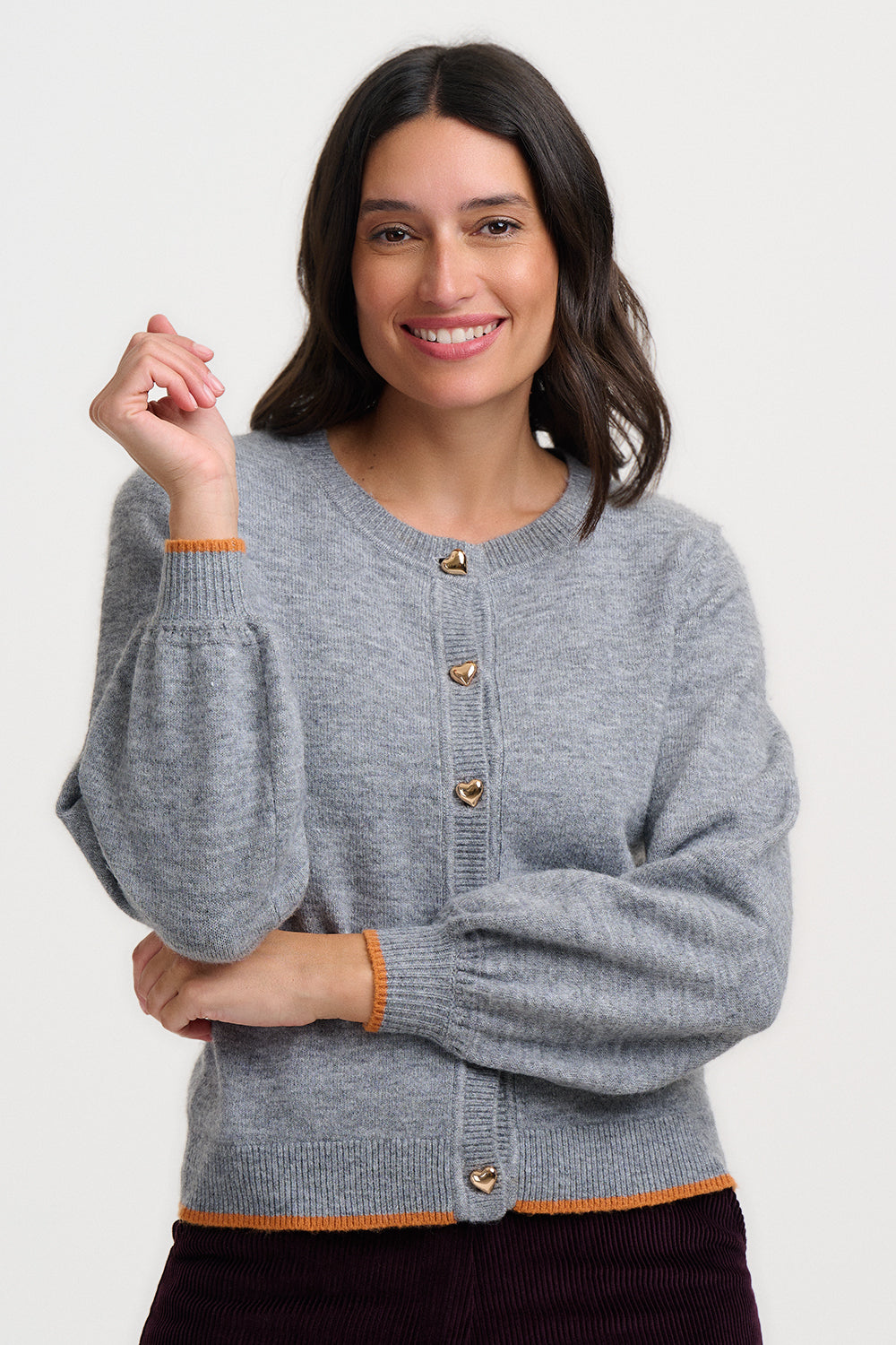 SUGARHILL "Glinda Cardigan" (Grey Melange)
