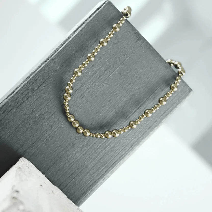 DANSK "Passion Waterproof 2 Ball Necklace" (Gold Plated)