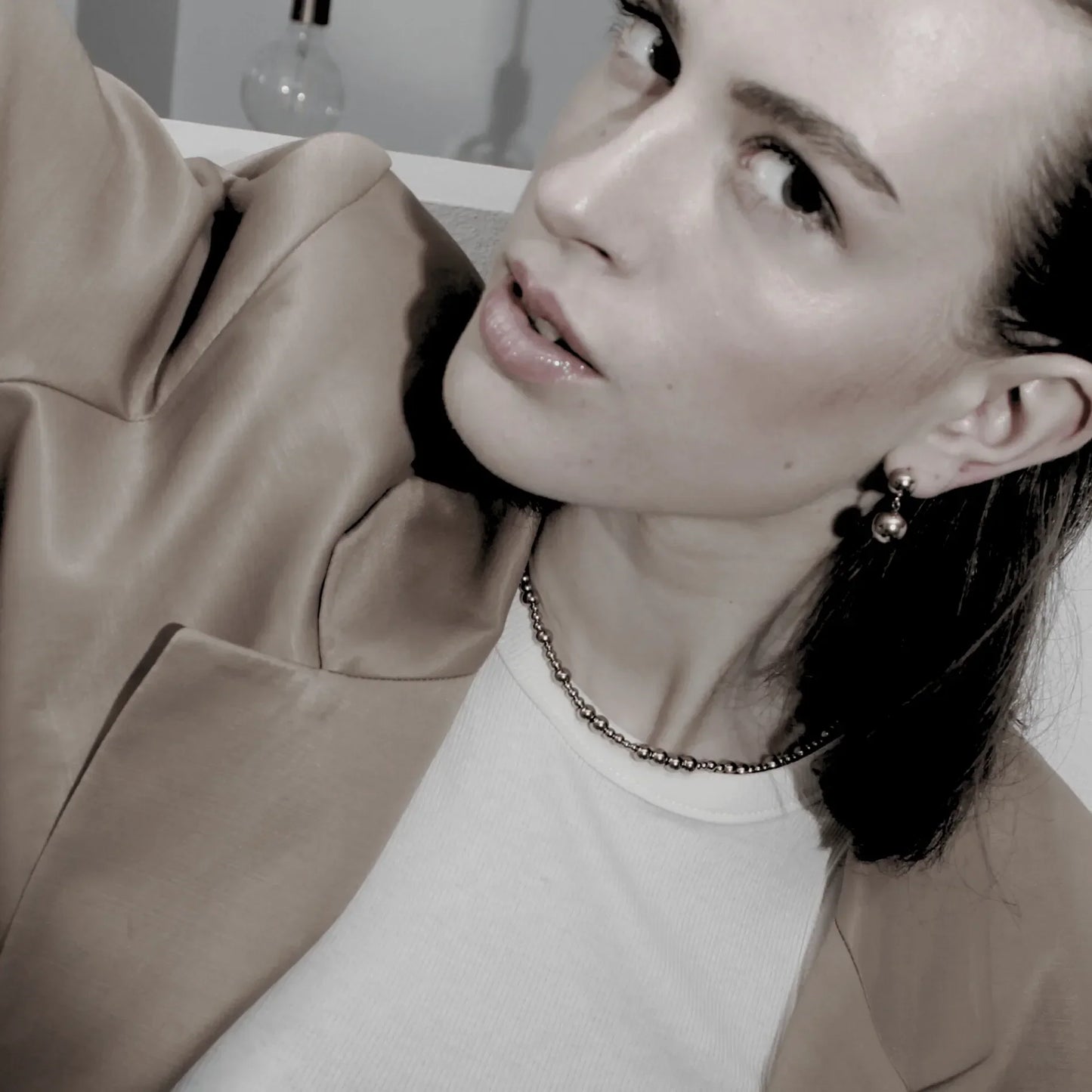 DANSK "Passion Waterproof 2 Ball Necklace" (Gold Plated)