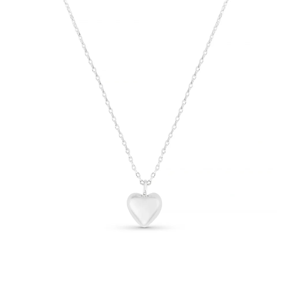 ORELIA "Domed Heart Charm Short" (Silver)