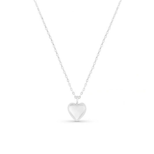 ORELIA "Domed Heart Charm Short" (Silver)
