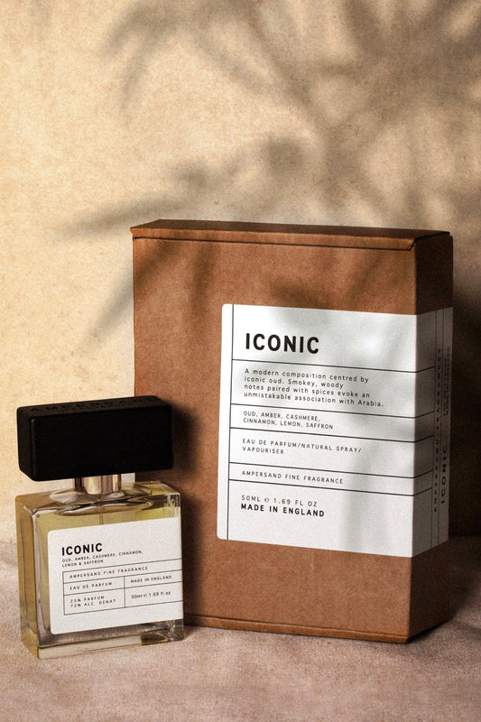 The Iconic Oud. An intoxicating and alluring creation of crushed spices and aromatic woods. This smoky &amp; spicy blend is so complex and intense, it’s Iconic.