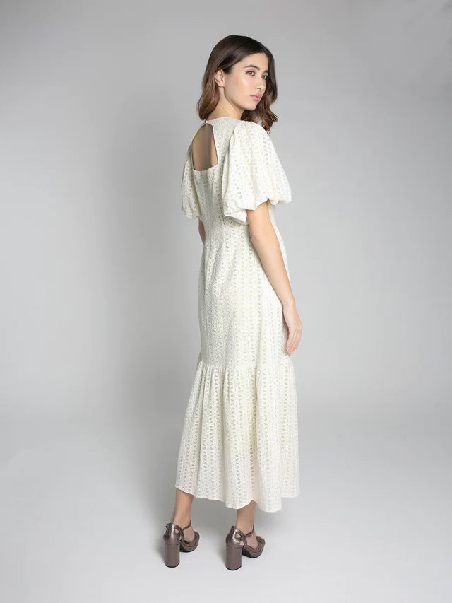 NOOKI 'Jessica' Dress (Cream/Green)