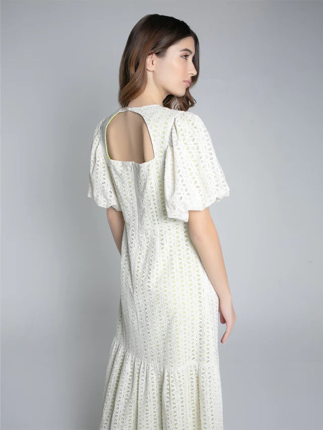 NOOKI 'Jessica' Dress (Cream/Green)